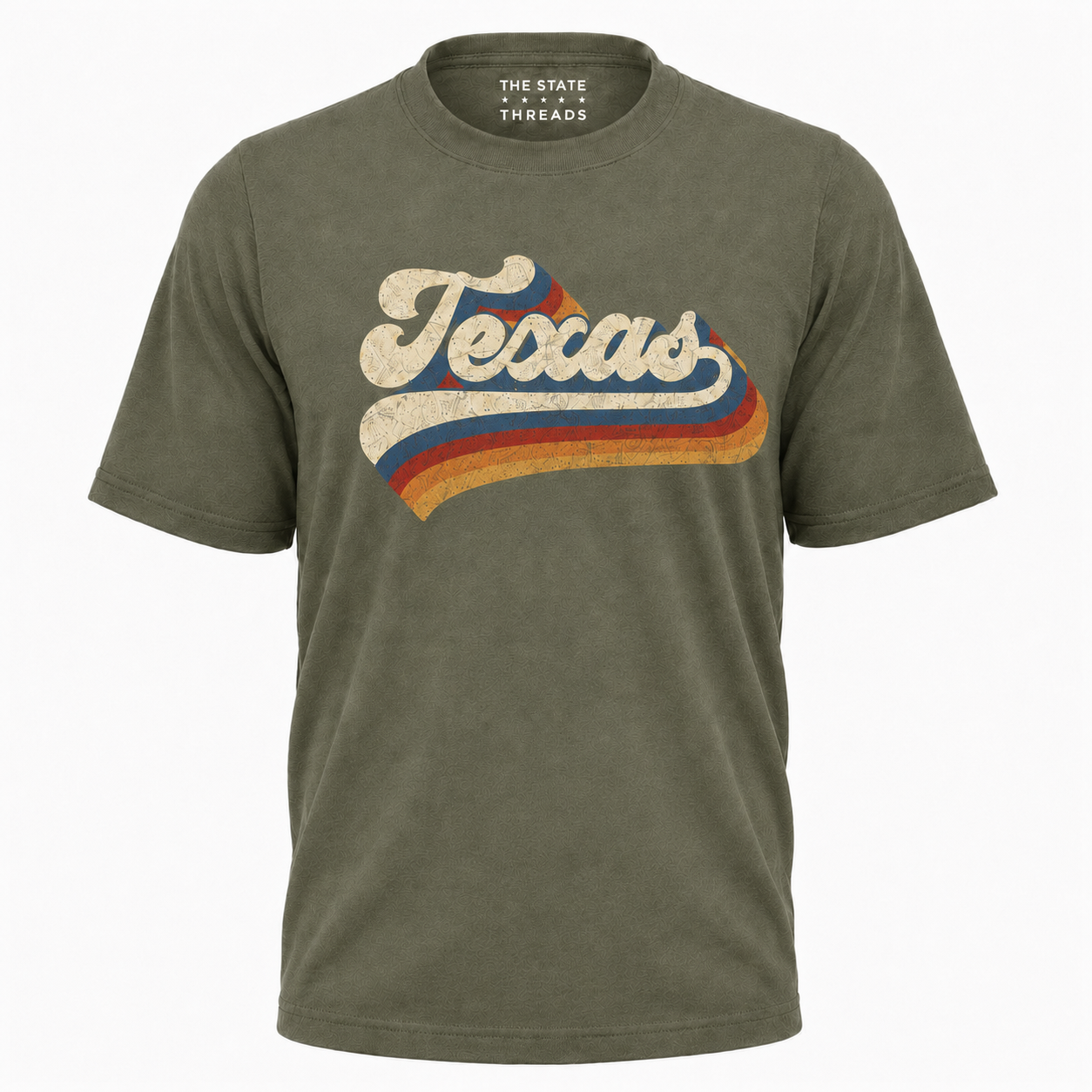 Texas Retro Script Rainbow Shirt