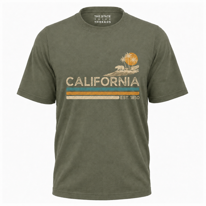 California Bear Palm Tree Sunset Shirt