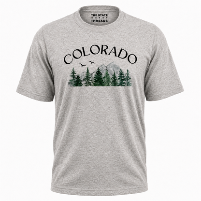 Colorado Mountain Pine Watercolor Shirt