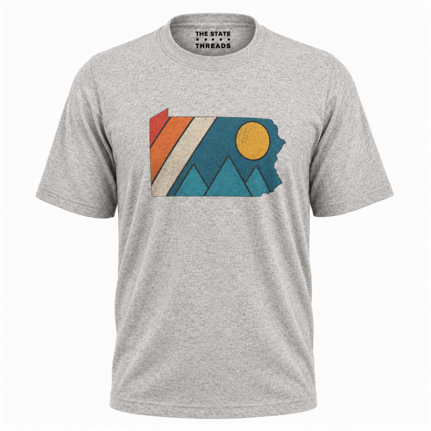 Pennsylvania Retro Mountain State Map Shirt