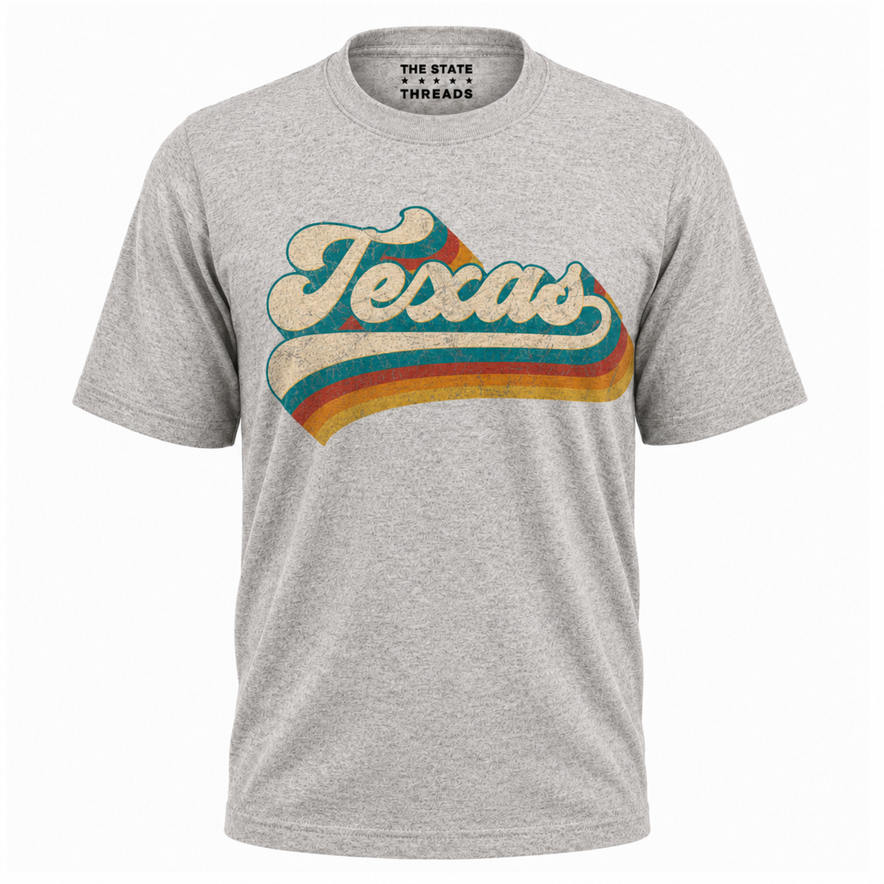 Texas Retro Script Rainbow Shirt