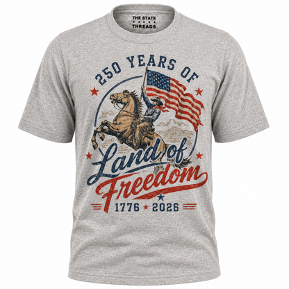 America 250 Years Land of Freedom Cowboy Shirt