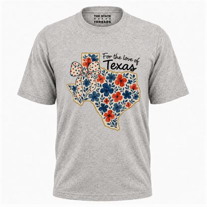 Texas Floral Bow State Outline Shirt