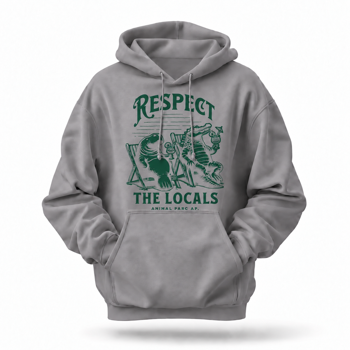 Florida Respect The Locals Manatee Alligator Funny Hoodie