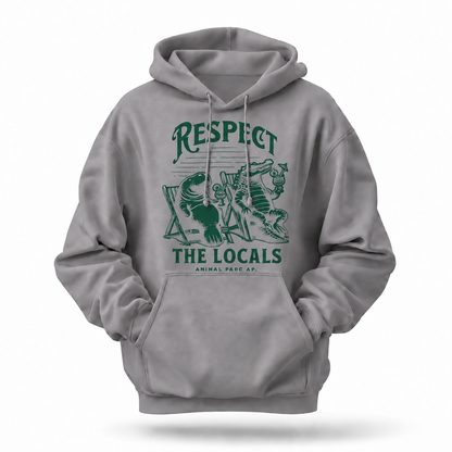 Florida Respect The Locals Manatee Alligator Funny Hoodie