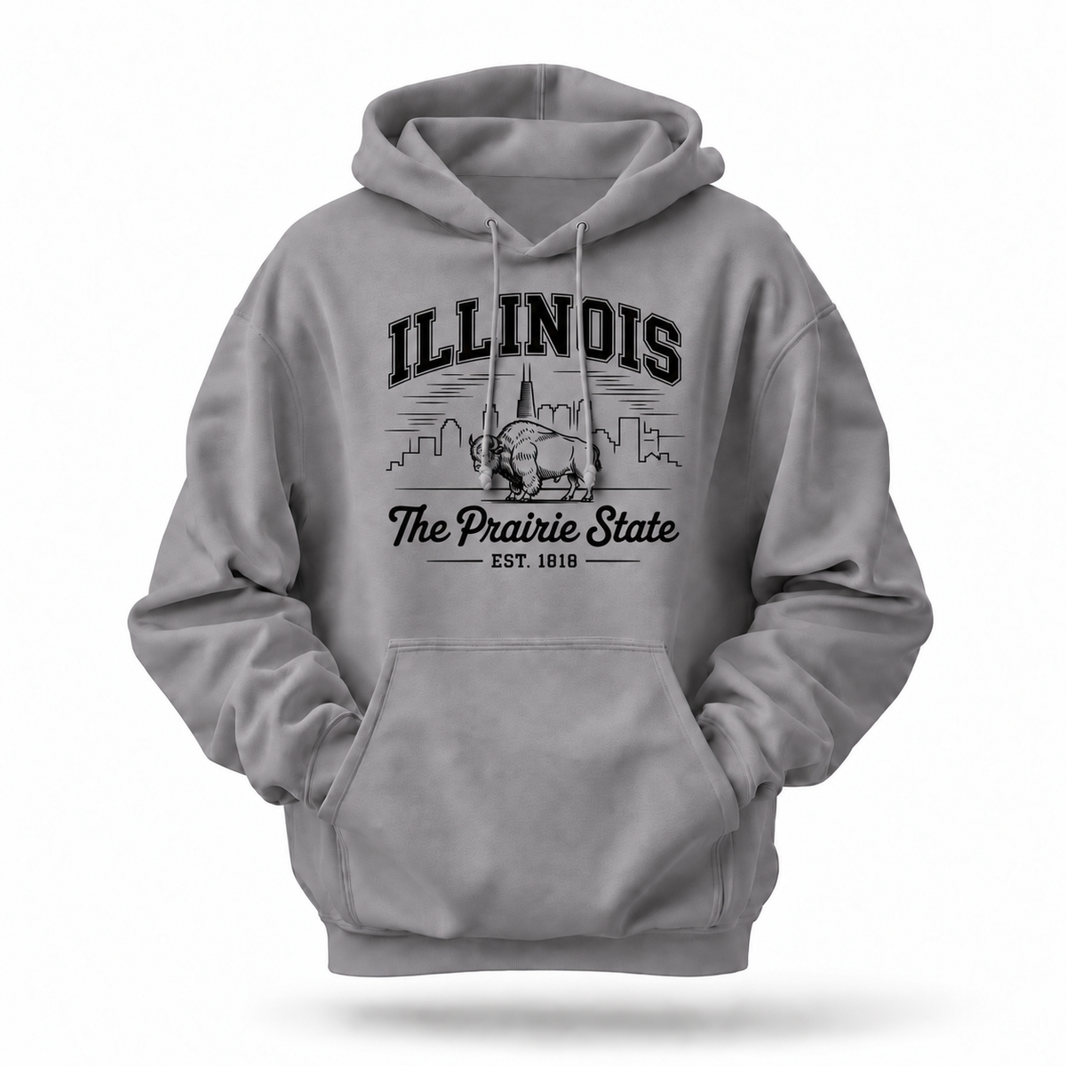 Illinois The Prairie State Bison Est 1818 Hoodie