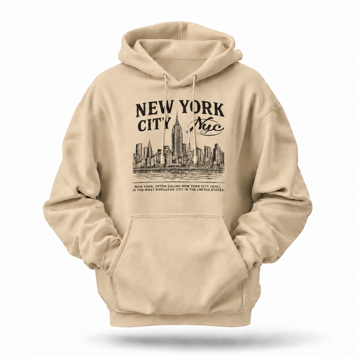 New York City Skyline NYC Typography Hoodie