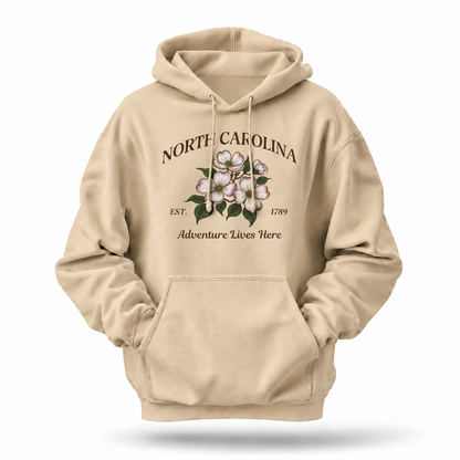 North Carolina Dogwood Floral Est. 1789 Hoodie