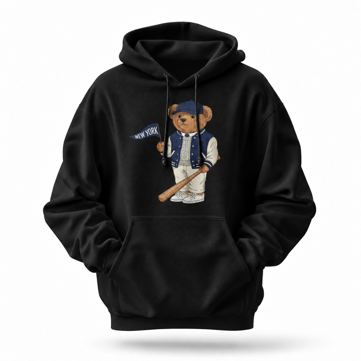 New York Collegiate Baseball Bear Hoodie