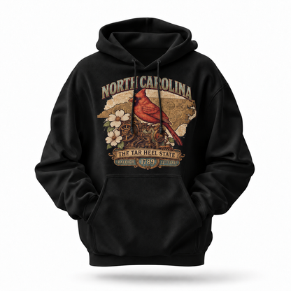 North Carolina The Tar Heel State Cardinal Dogwood Hoodie