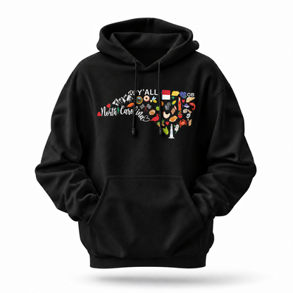 North Carolina State Icons Collage Hoodie