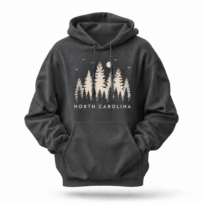 North Carolina Pine Forest Silhouette Hoodie