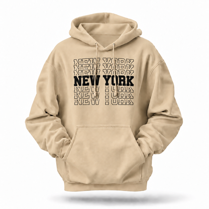 New York Stacked Collegiate Typography Hoodie