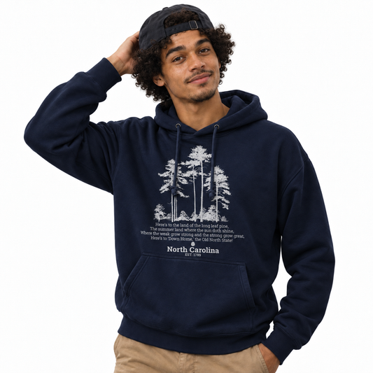 North Carolina The Old North State Pine Tree Anthem Hoodie