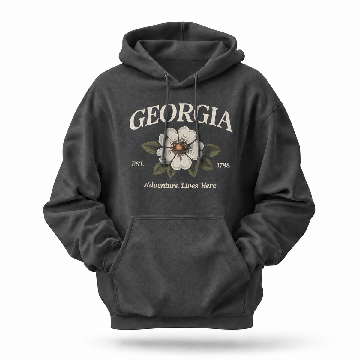 Georgia State Flower Adventure Lives Here Hoodie
