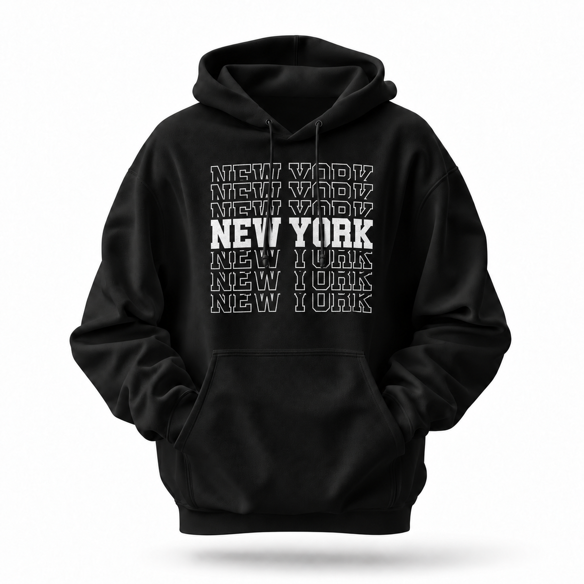 New York Stacked Collegiate Typography Hoodie