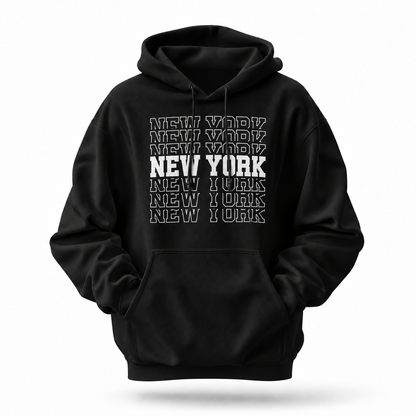 New York Stacked Collegiate Typography Hoodie
