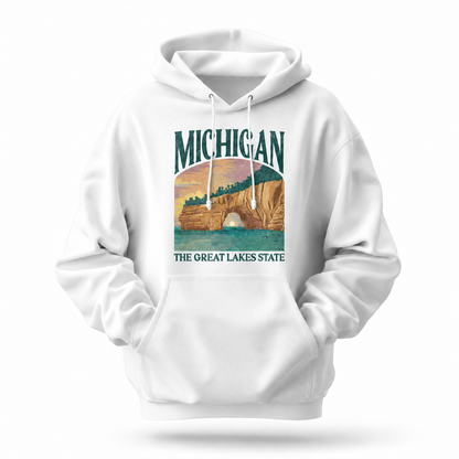 Michigan Classic Arch Bold Letters Hoodie