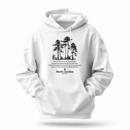 North Carolina The Old North State Pine Tree Anthem Hoodie