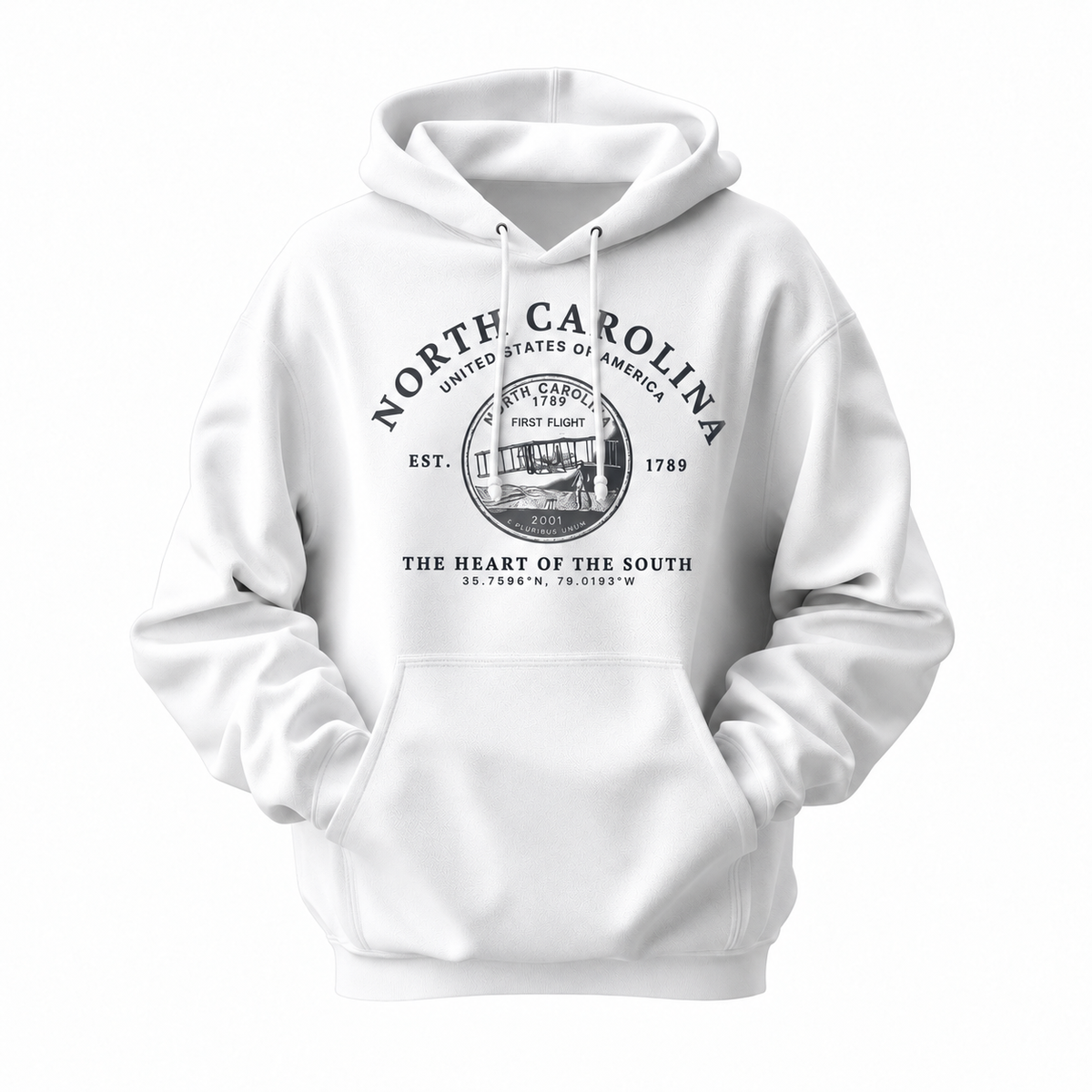 North Carolina First Flight State Seal Est. 1789 Hoodie
