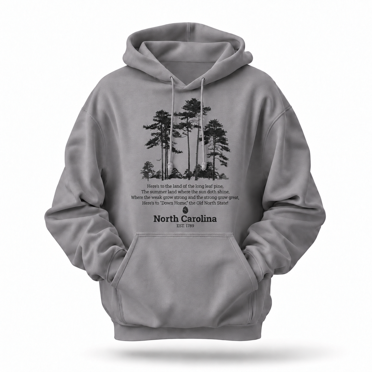 North Carolina The Old North State Pine Tree Anthem Hoodie