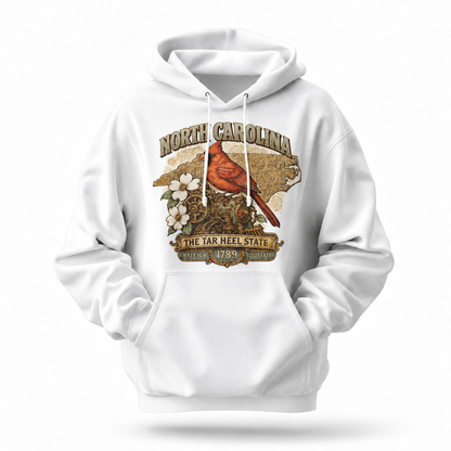 North Carolina The Tar Heel State Cardinal Dogwood Hoodie