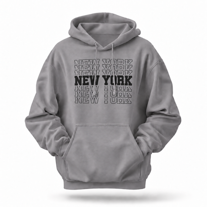 New York Stacked Collegiate Typography Hoodie