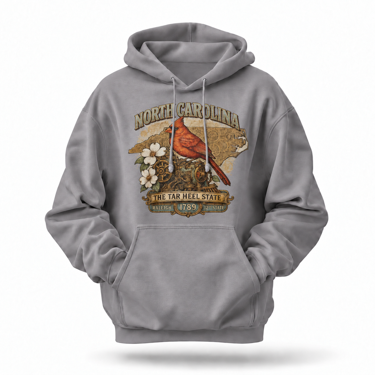 North Carolina The Tar Heel State Cardinal Dogwood Hoodie