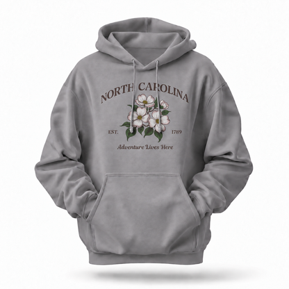 North Carolina Dogwood Floral Est. 1789 Hoodie