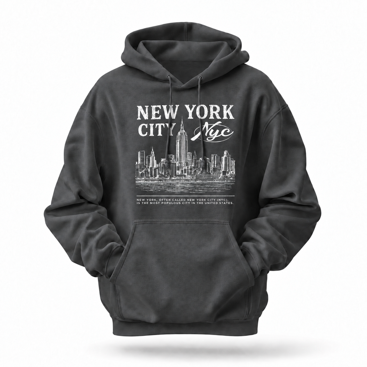 New York City Skyline NYC Typography Hoodie