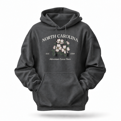 North Carolina Dogwood Floral Est. 1789 Hoodie