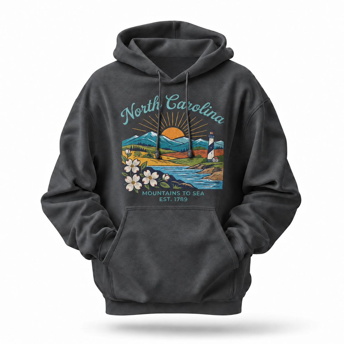 North Carolina Mountains to Sea Est. 1789 Hoodie