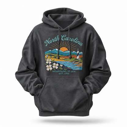 North Carolina Mountains to Sea Est. 1789 Hoodie