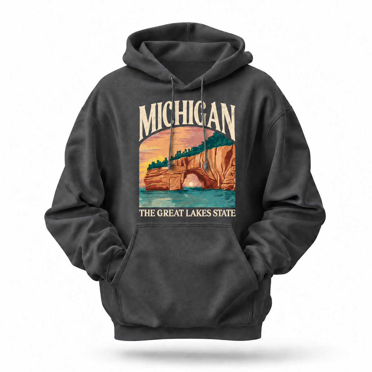 Michigan Classic Arch Bold Letters Hoodie