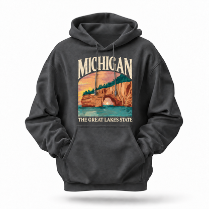 Michigan Classic Arch Bold Letters Hoodie