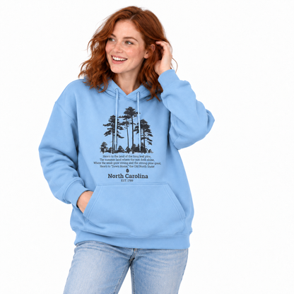 North Carolina The Old North State Pine Tree Anthem Hoodie