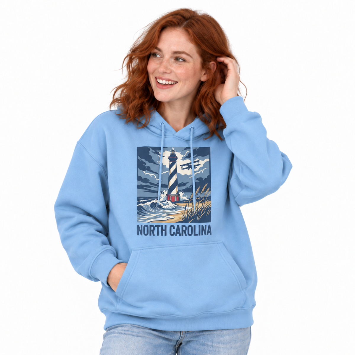 North Carolina Coastal Lighthouse Aviation Hoodie