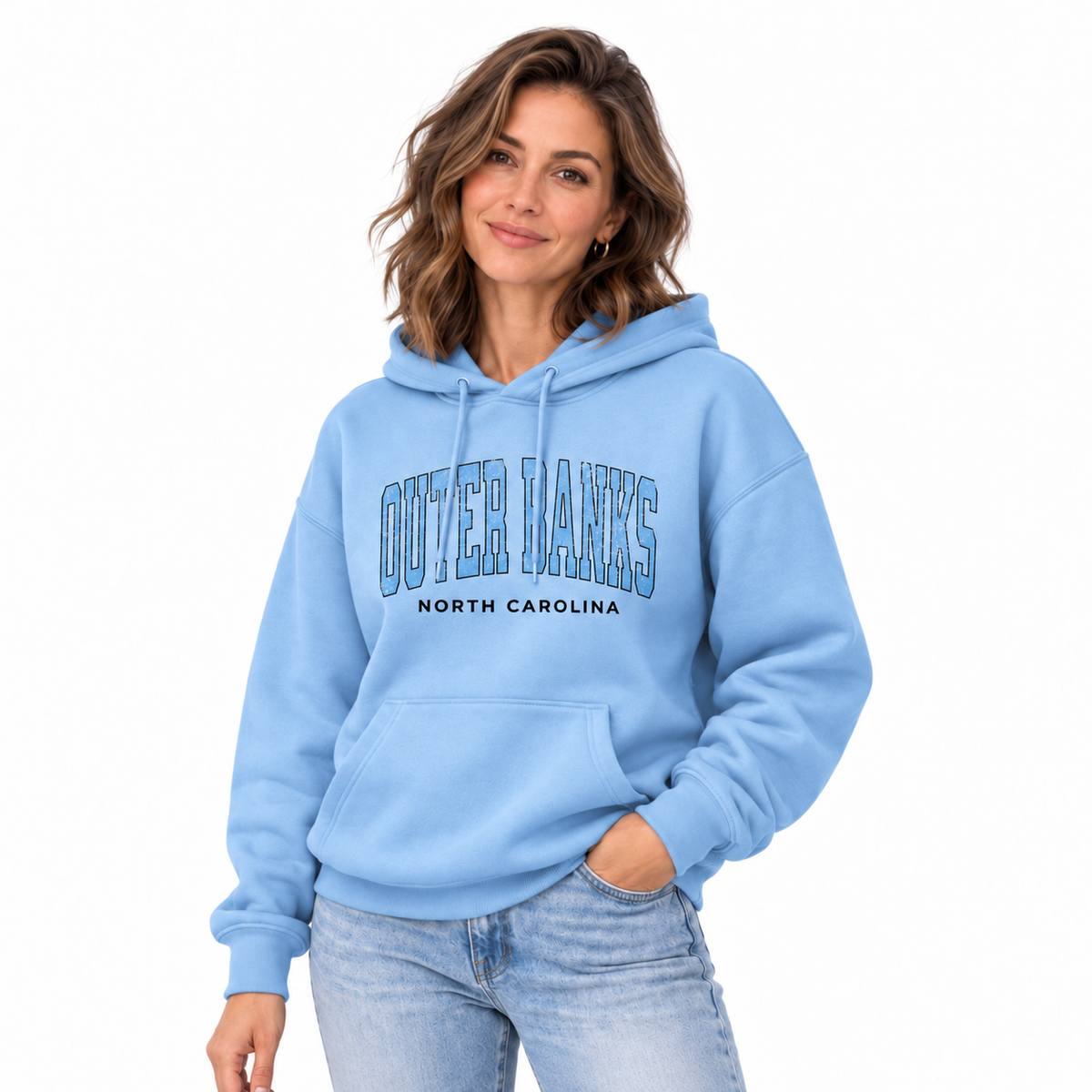 Outer Banks North Carolina Collegiate Arch Hoodie