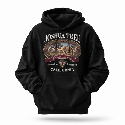 Joshua Tree California Outdoor Discovery Vintage Badge Hoodie