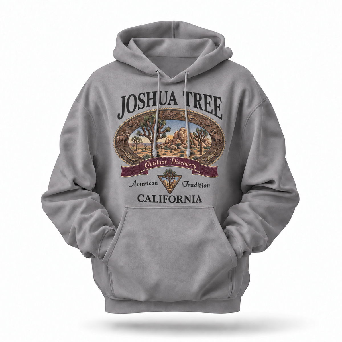 Joshua Tree California Outdoor Discovery Vintage Badge Hoodie