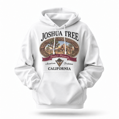 Joshua Tree California Outdoor Discovery Vintage Badge Hoodie