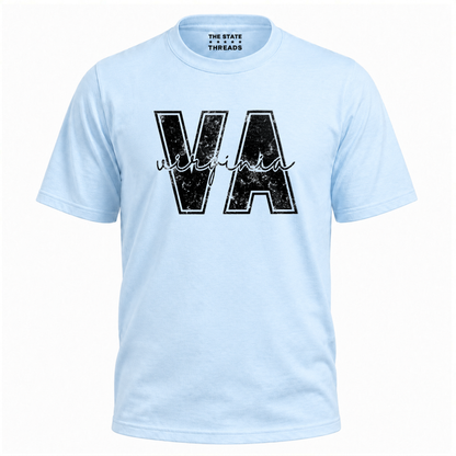 Virginia Varsity Letter Distressed State Shirt