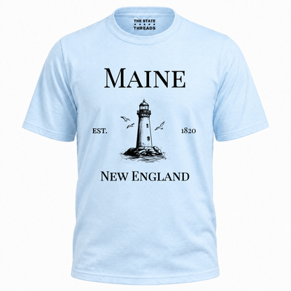 Maine New England Coastal Lighthouse Heritage Shirt
