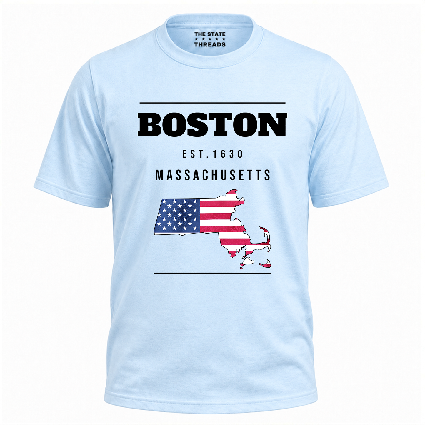 Boston Massachusetts Flag Map State Pride Shirt