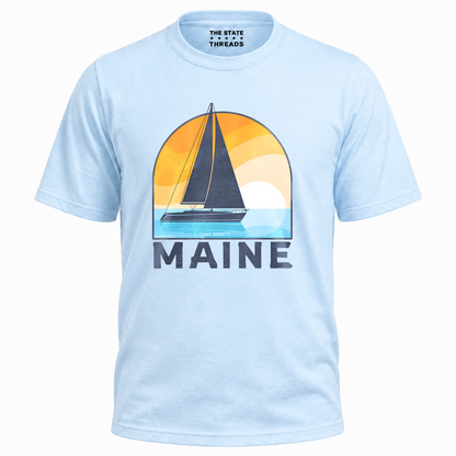 Maine Retro Sailboat Coastal Shirt