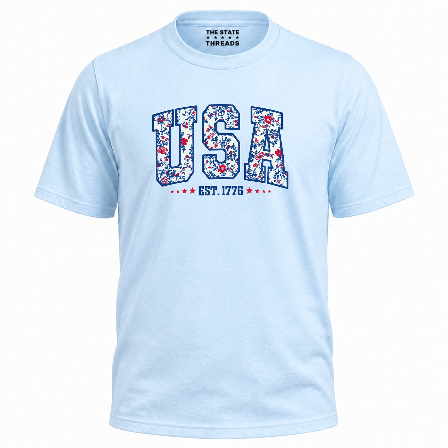 America Floral USA Est 1776 Patriotic Shirt