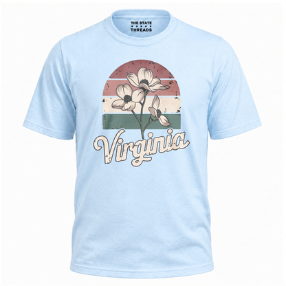 Virginia Dogwood Flower Retro State Pride Shirt