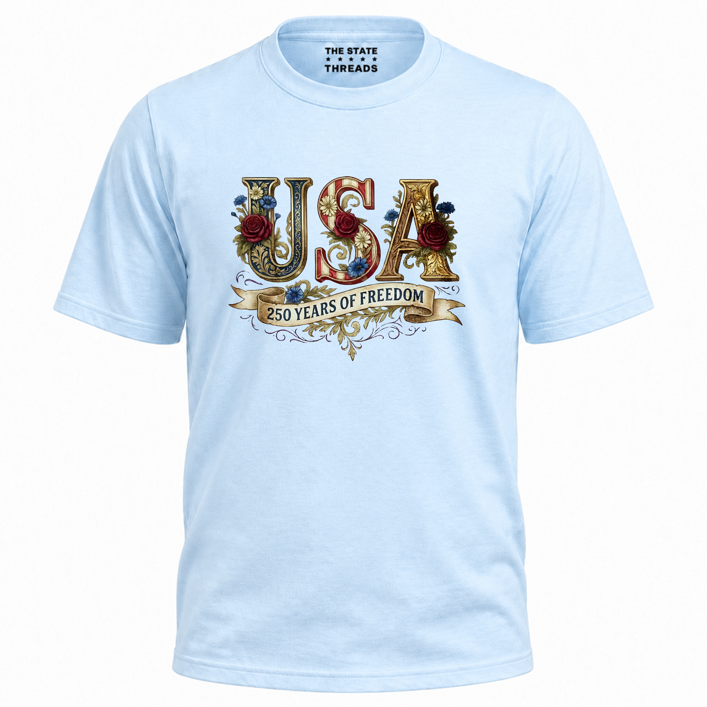 America 250 Years Freedom Vintage Floral Shirt