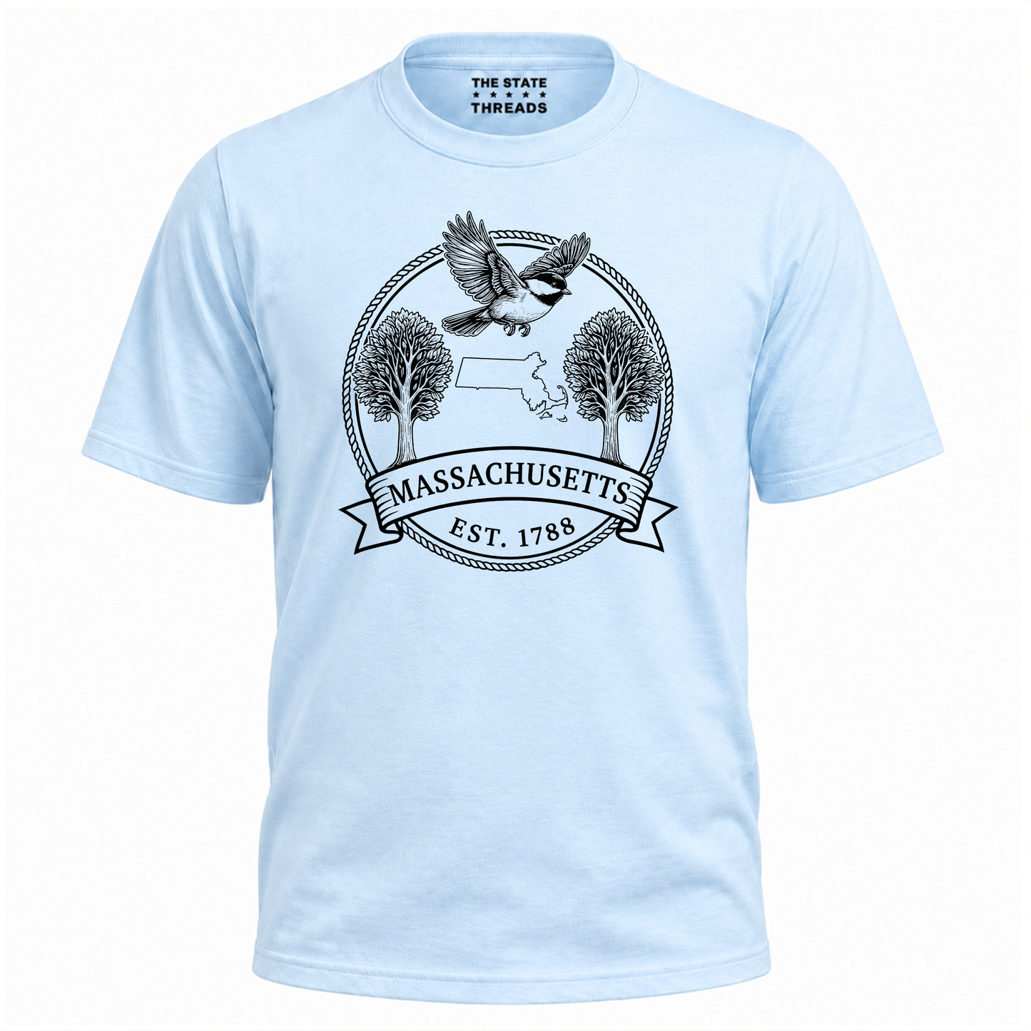 Massachusetts Black-capped Chickadee State Pride Shirt