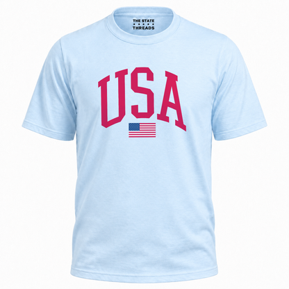America Minimalist USA Flag Retro Patriotic Shirt